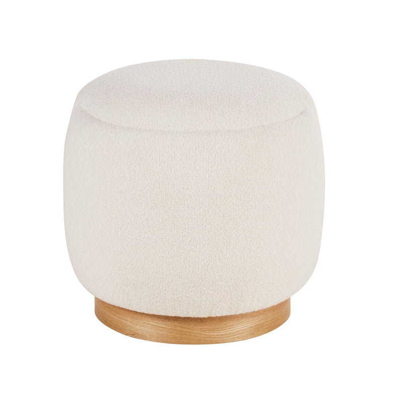 Pouf Japandi en bouclette écrue – Orlli