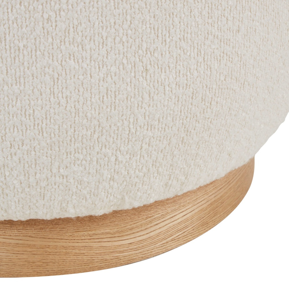 Pouf Japandi en bouclette écrue – Orlli