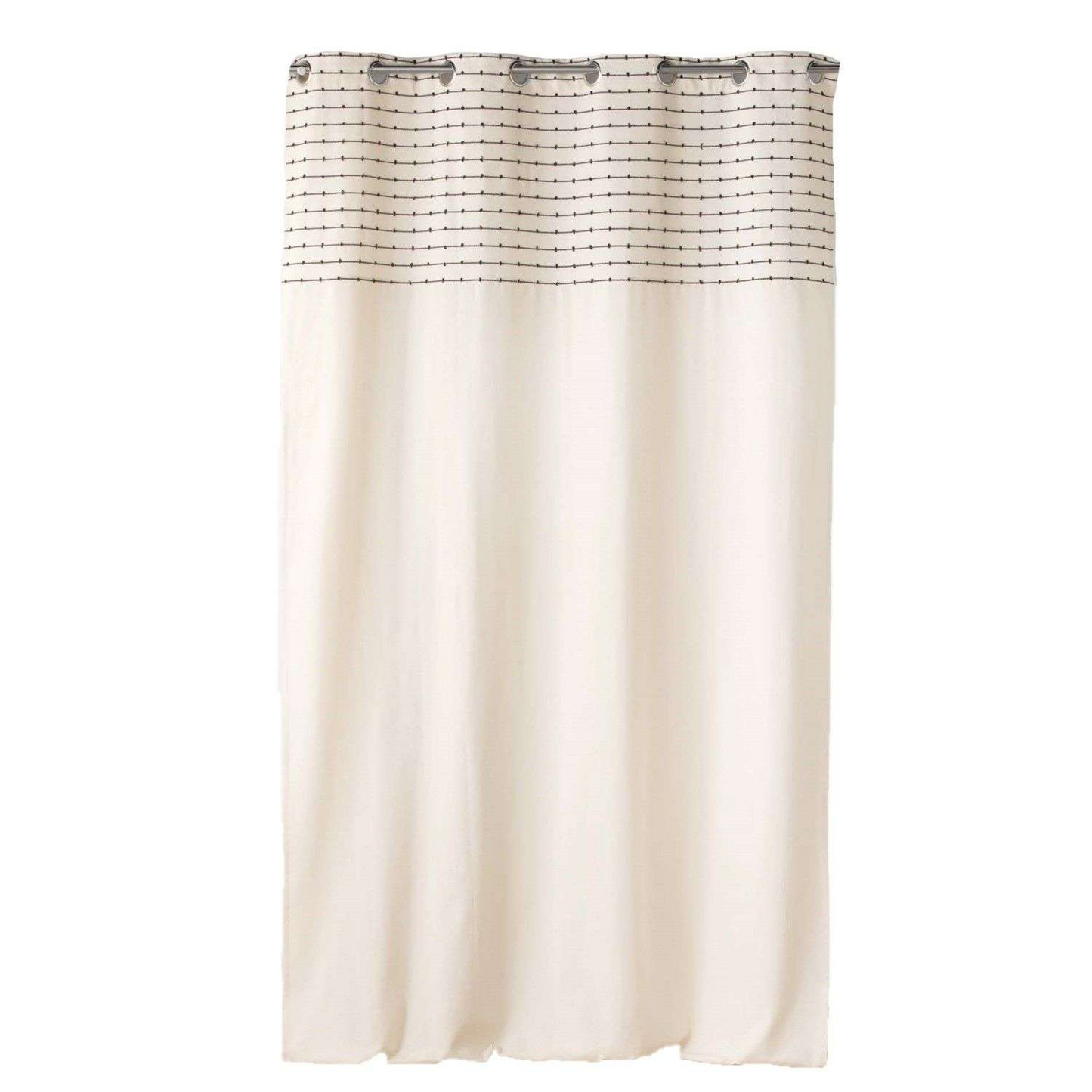 Rideau à œillets Japandi en coton recyclé écru 140 x 240 cm – Canna Douceur d'Intérieur