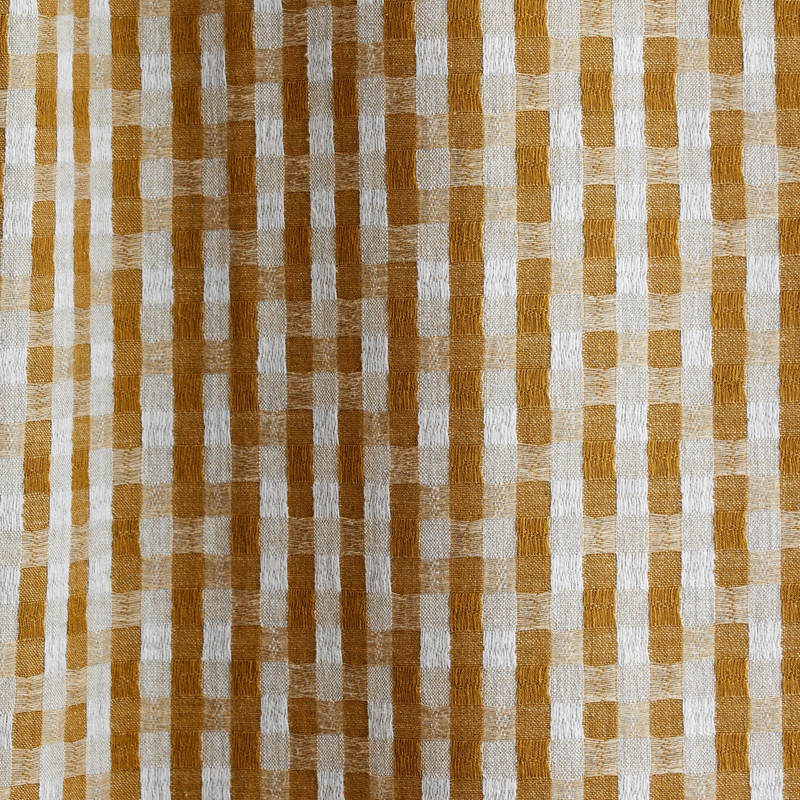 Rideau Japandi en Jacquard bicolore à carreaux Bleu – Castin