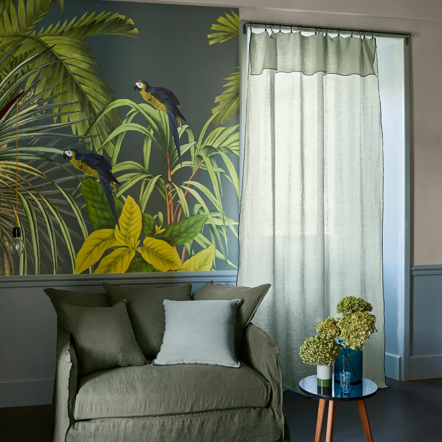 ```
Rideau Japandi en lin lavé légèrement froissé beige – Carlina
```