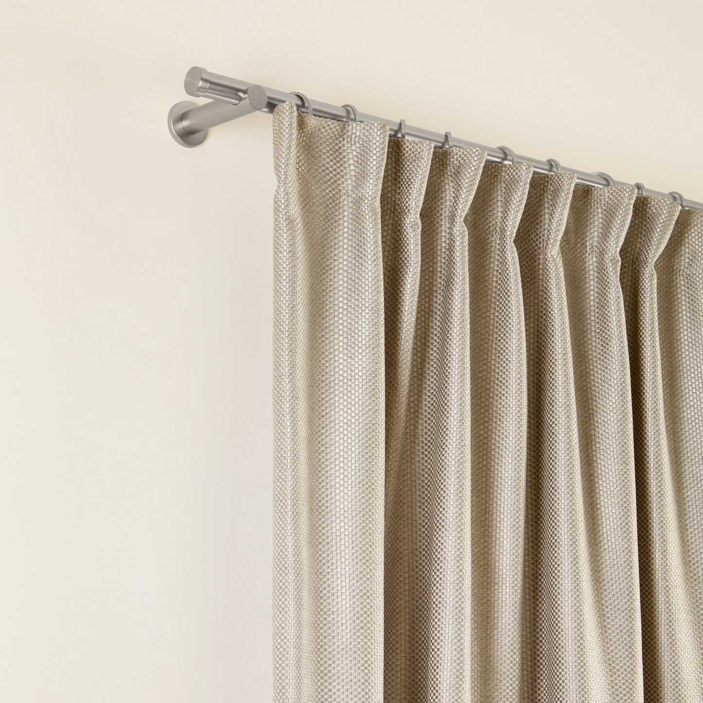 Rideau en Tissage Toile Japandi effet Satiné Beige – Coconut