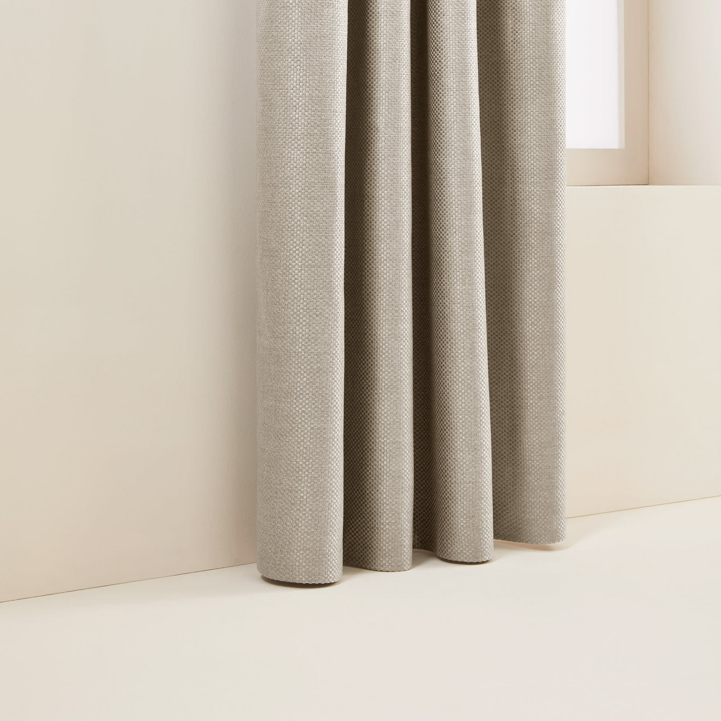 Rideau en Tissage Toile Japandi effet Satiné Beige – Coconut
