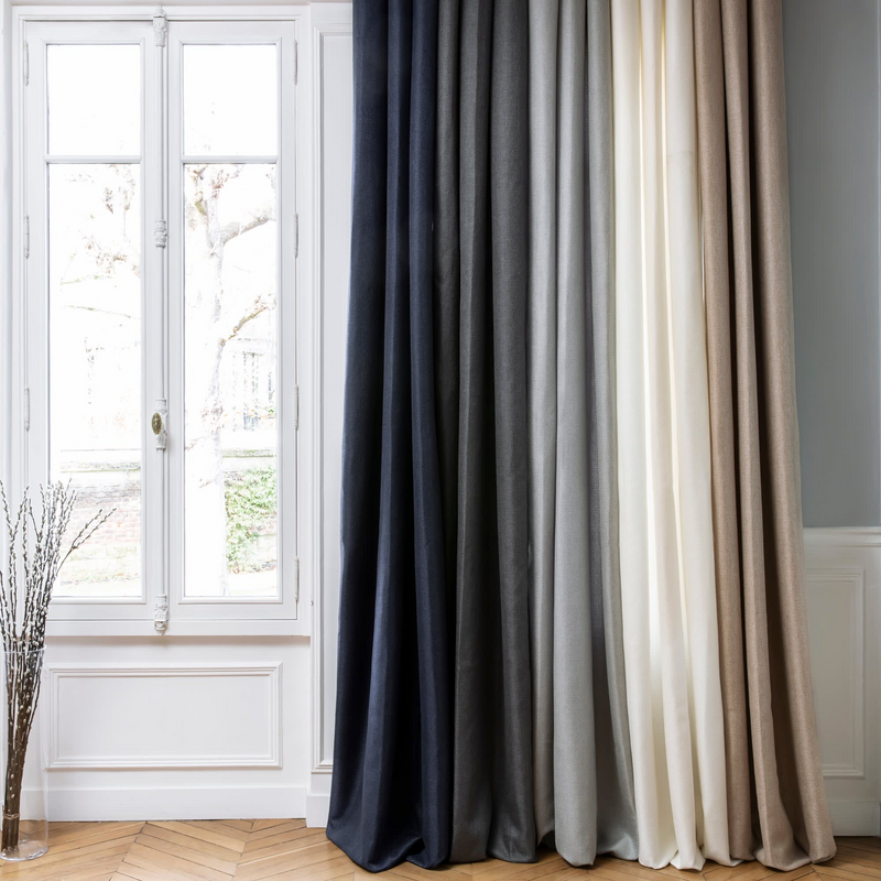 Rideau en Tissage Toile Japandi effet Satiné Beige – Coconut