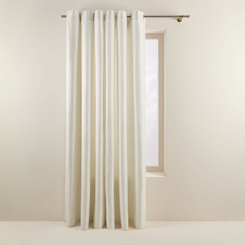 Rideau en Tissage Satiné Beige Japandi – Coconut