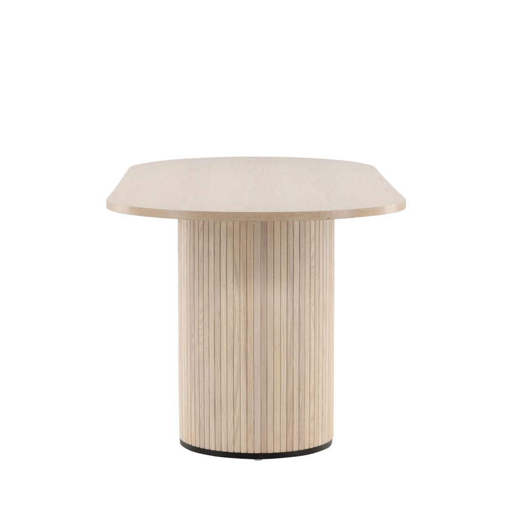 Table à Manger Japandi ovale en bois clair pour 8 personnes – Bianca