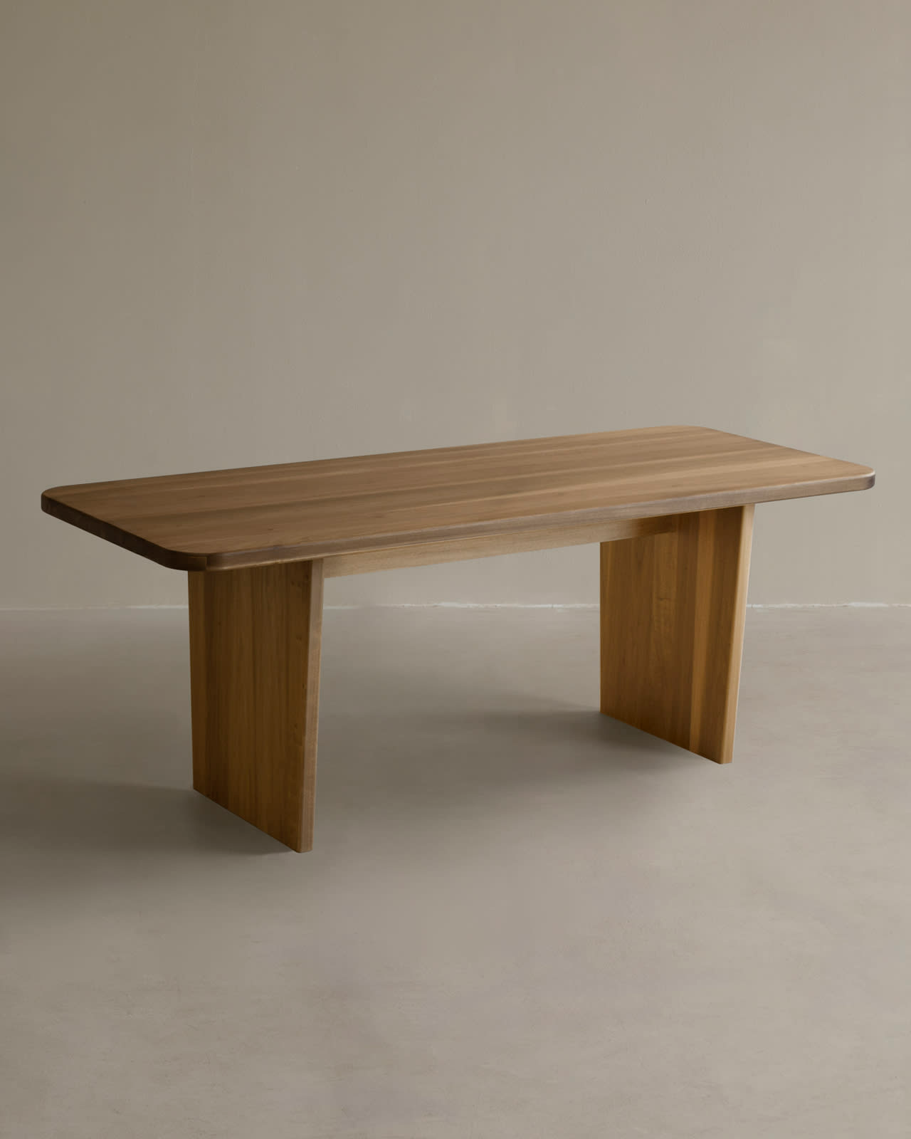 Table de Salle à Manger Japandi en Microciment Blanc Cassé 180x75cm – Bimba