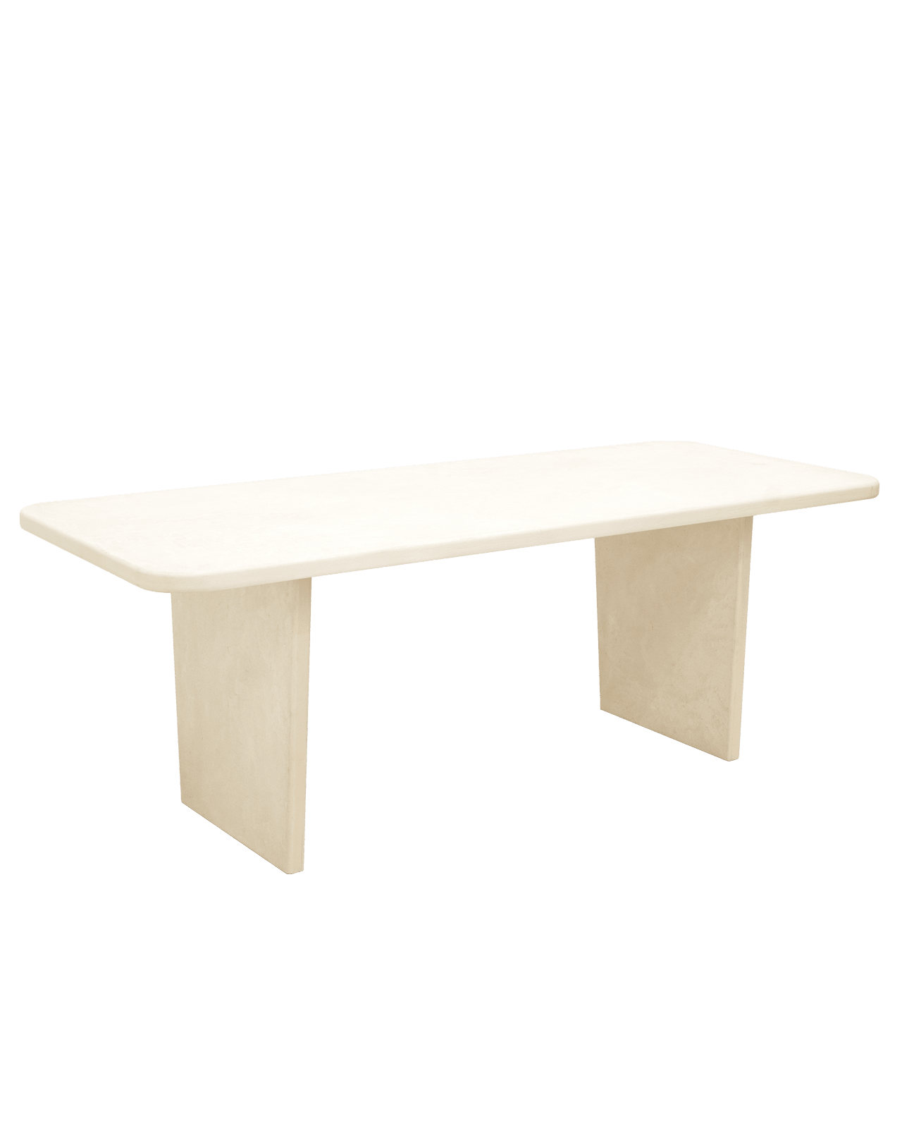 Table de Salle à Manger Japandi en Microciment Blanc Cassé 180x75cm – Bimba