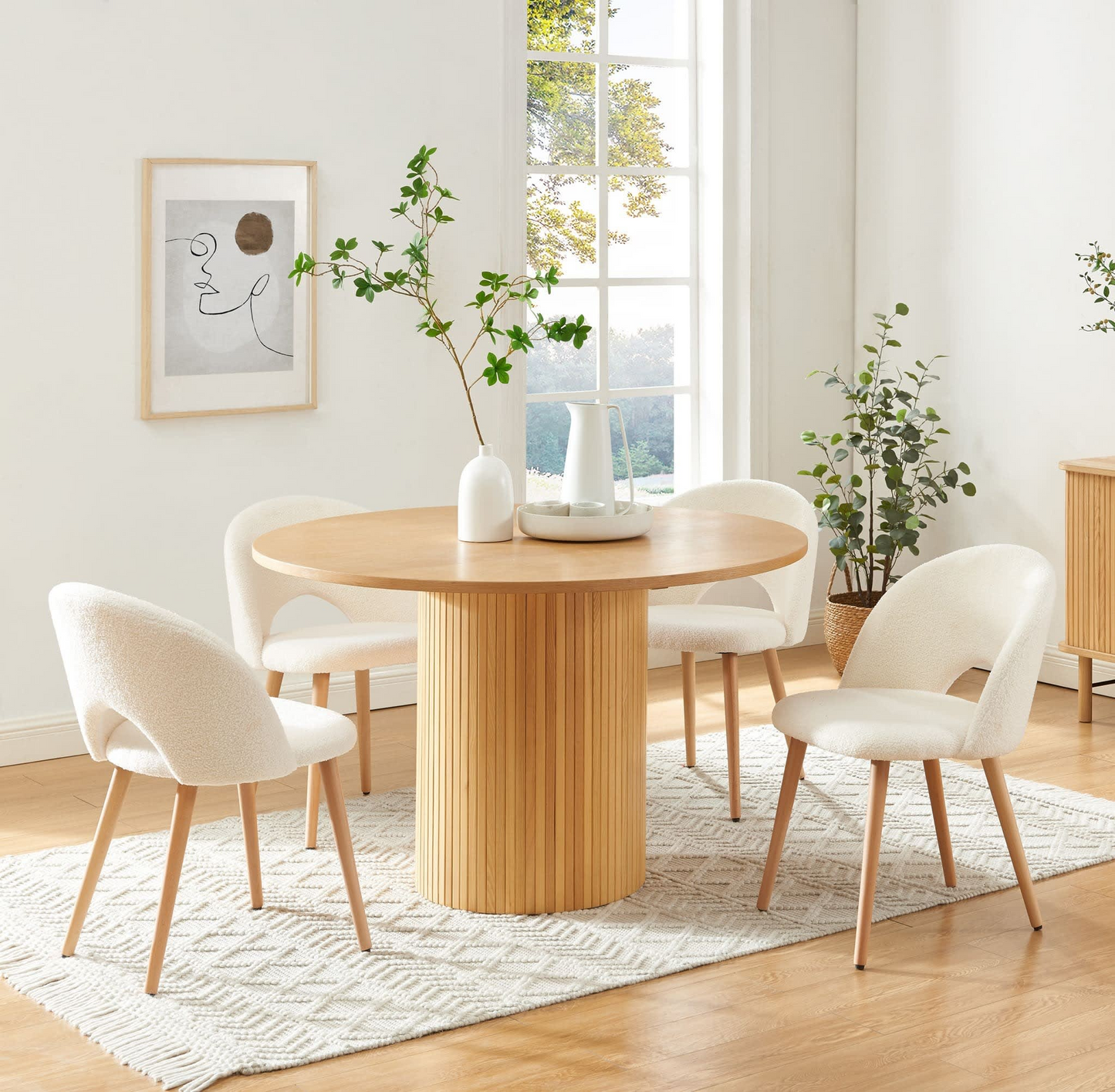Table à Manger Japandi en frêne 120cm - Ernest