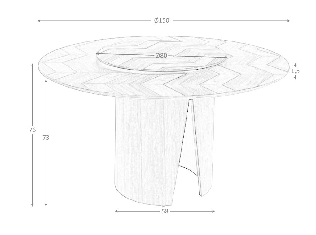 Table à Manger Ronde Japandi noyer – Sakura