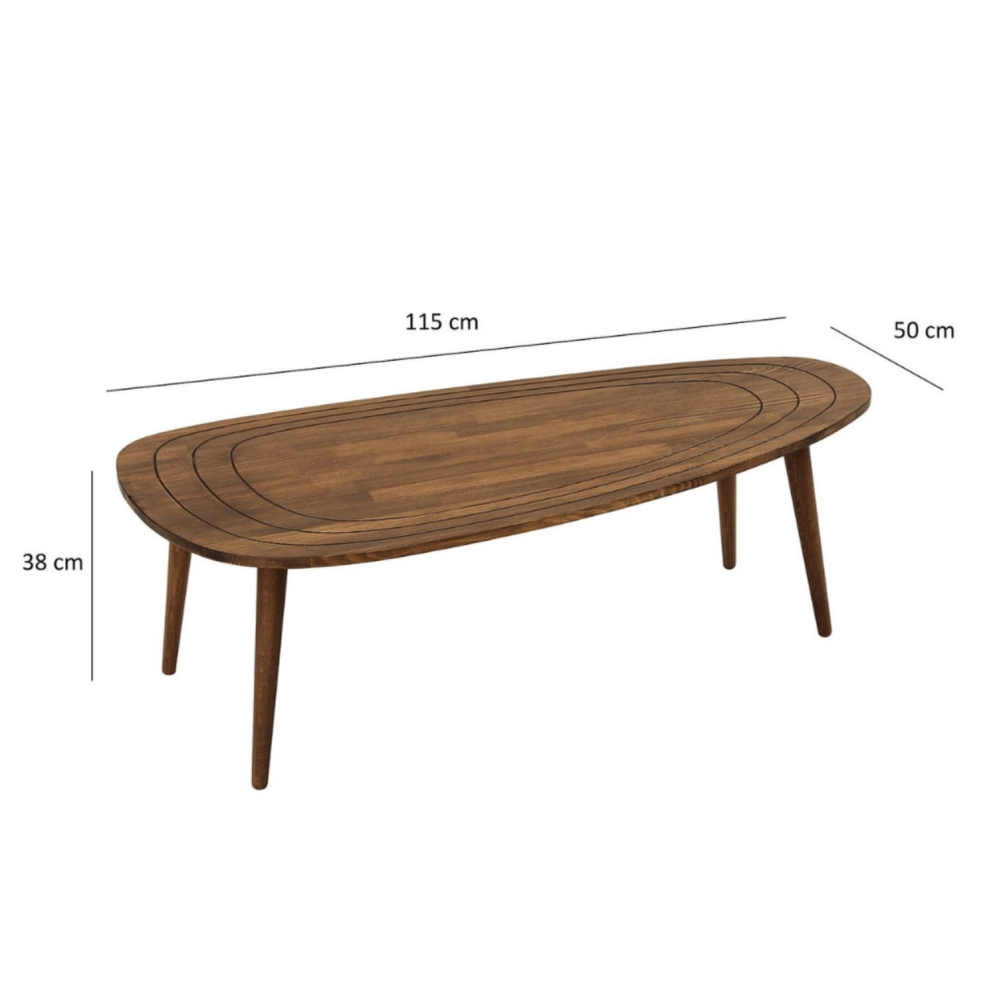 Table Basse Japandi bois foncé – Rana