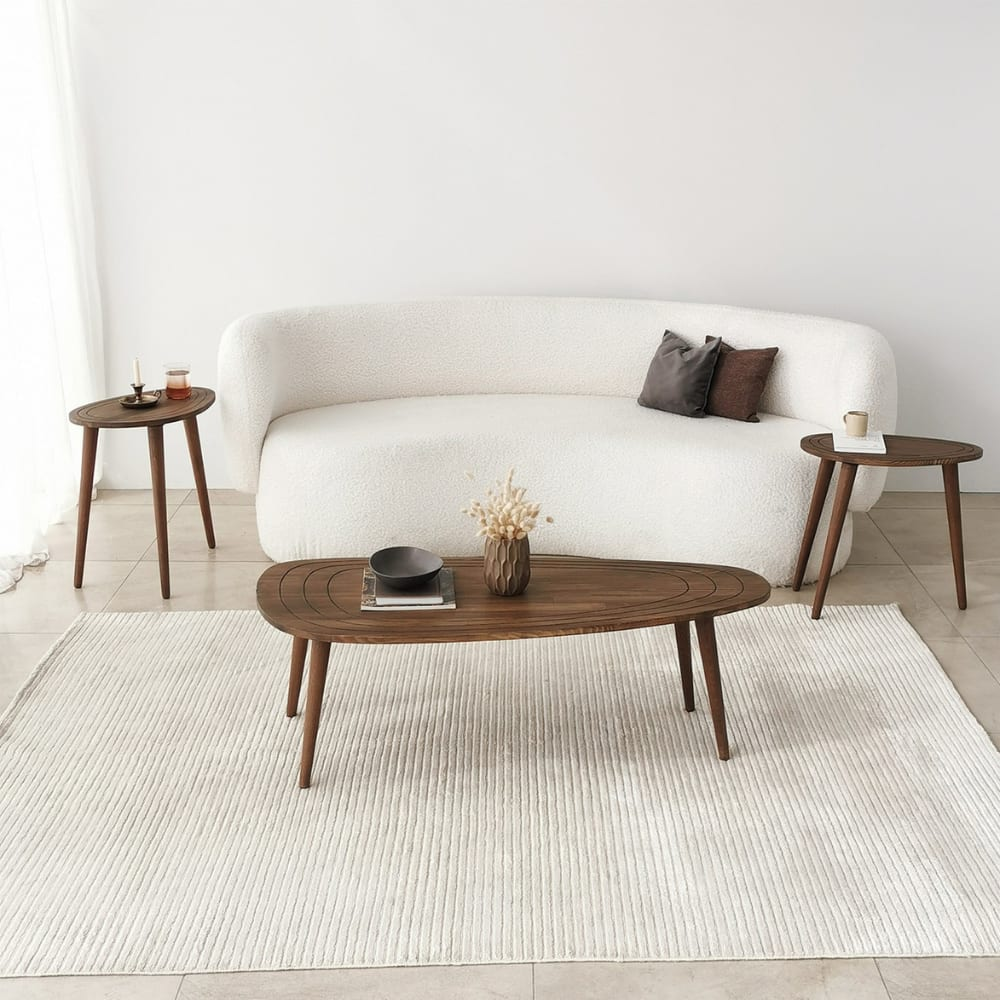Table Basse Japandi bois foncé – Rana