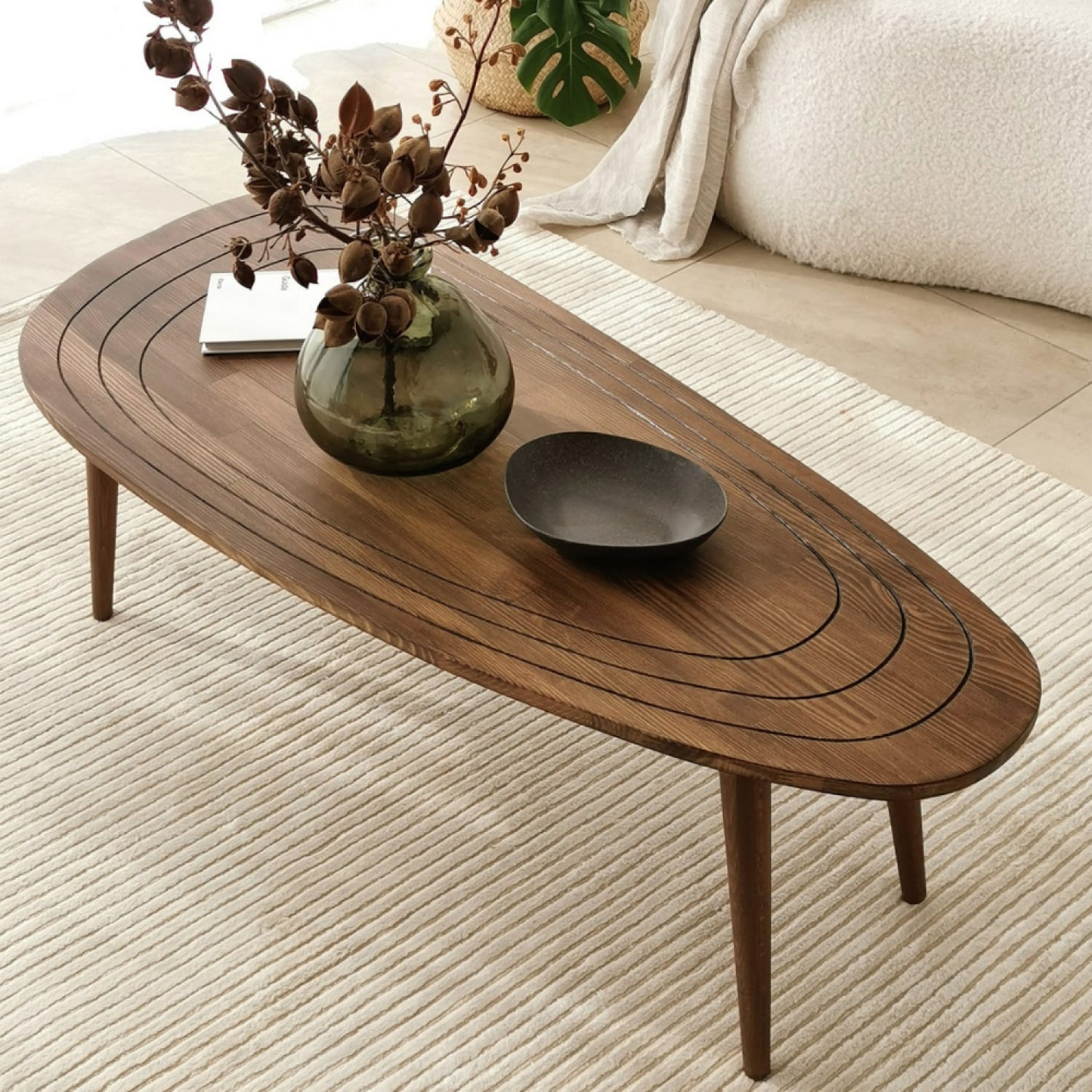 Table Basse Japandi bois foncé – Rana