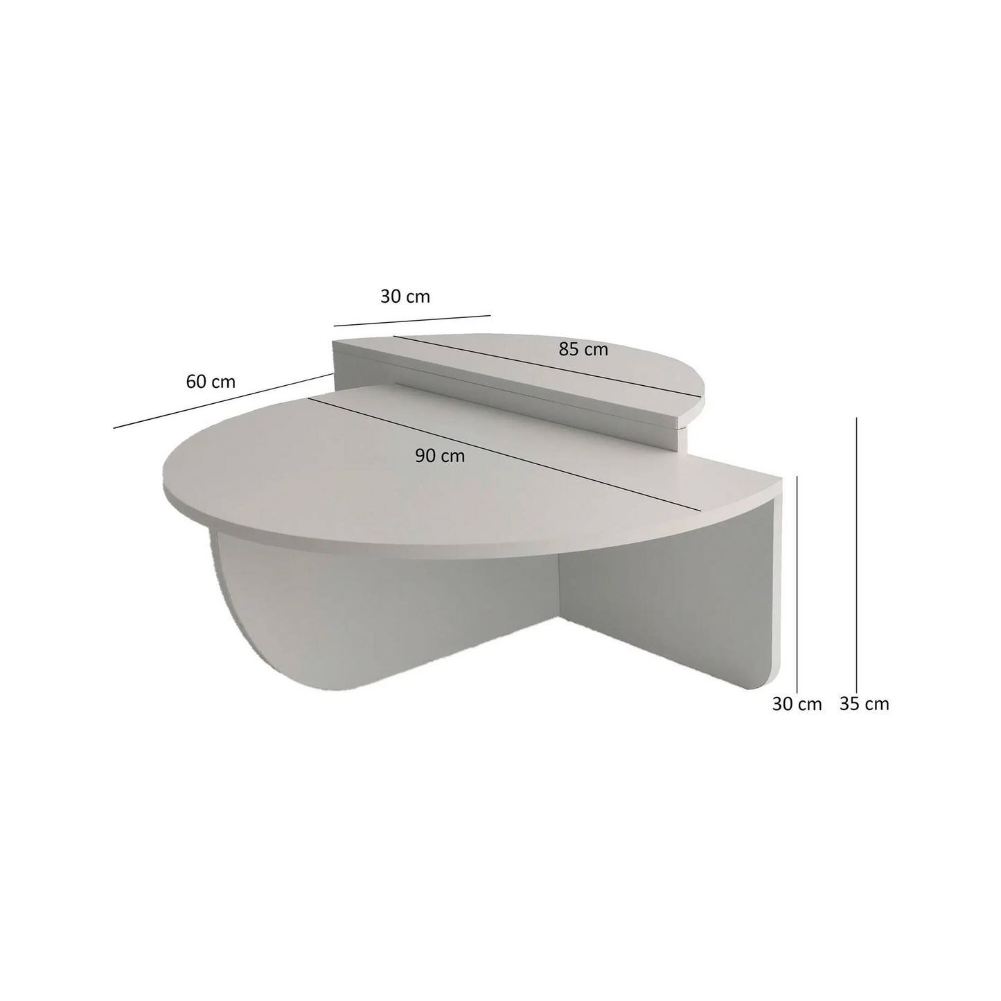 Table Basse Japandi en bois beige 90x60 cm – Azim