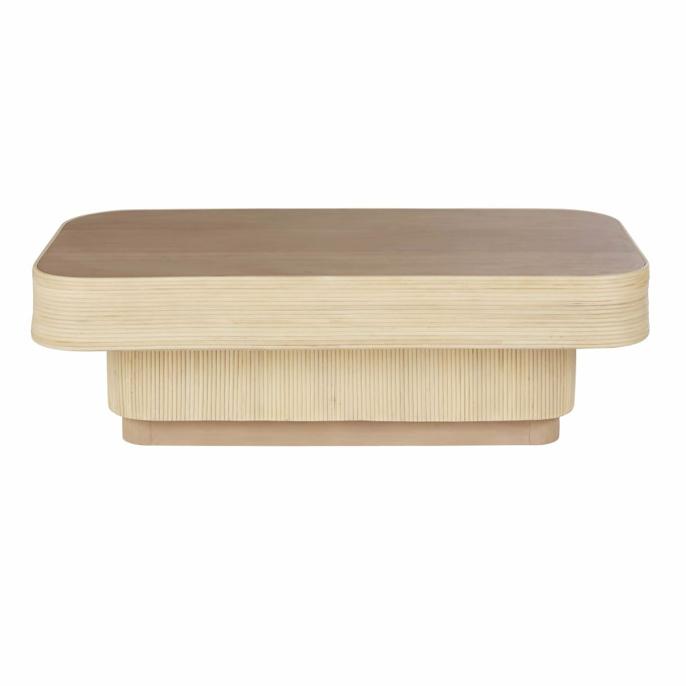 Table Basse Japandi en bois de mahogany et calamus L135 – Viro