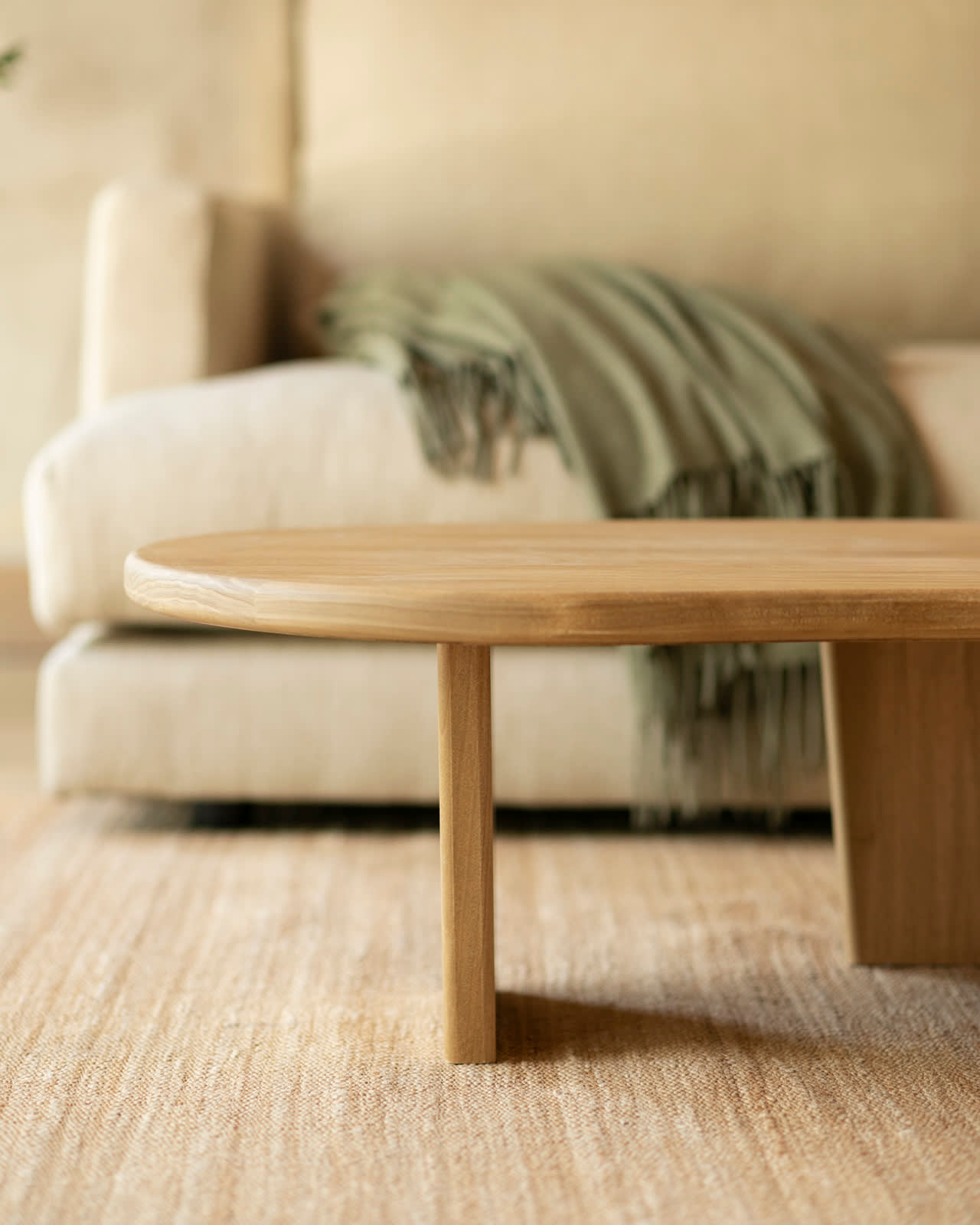 Table Basse Bois Japandi trois pieds 120 cm – Bimba