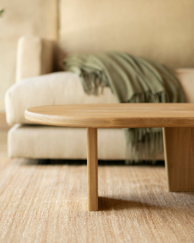 Table Basse Bois Japandi trois pieds 120 cm – Bimba