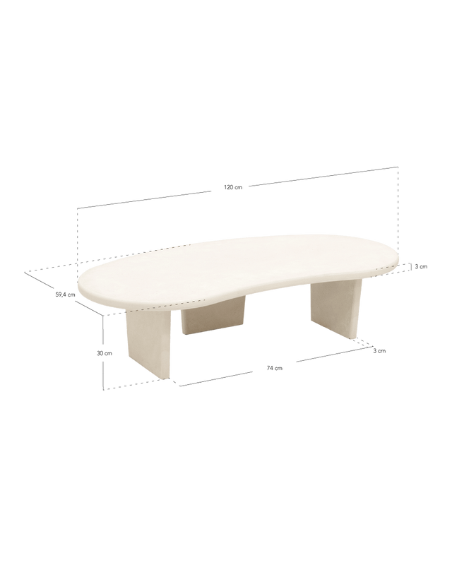 Table Basse Bois Japandi trois pieds 120 cm – Bimba