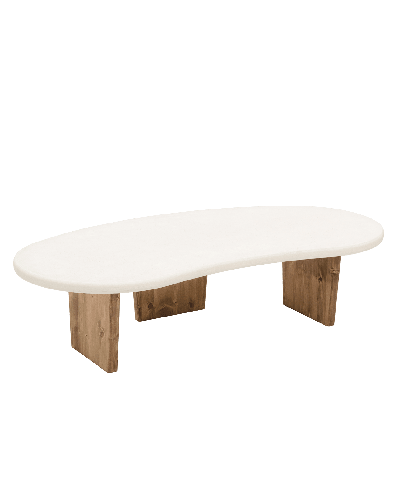 Table Basse Japandi bois massif de peuplier trois pieds 120 cm – Bimba