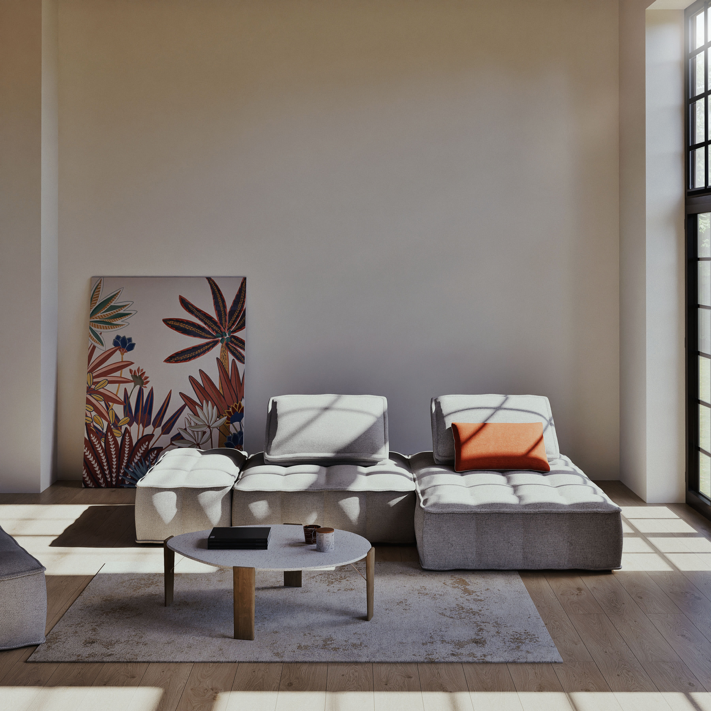 Table Basse Japandi effet terrazzo et bois de manguier – Galto