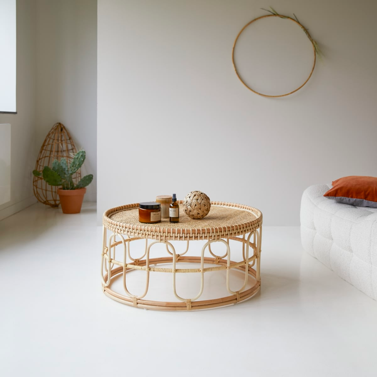 Table Basse Japandi en Rotin – Samson