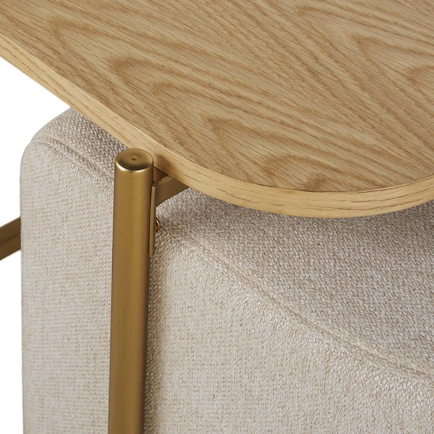 Table Basse Japandi avec Assises en Polyester Recyclé Beige Clair – Sitdo
