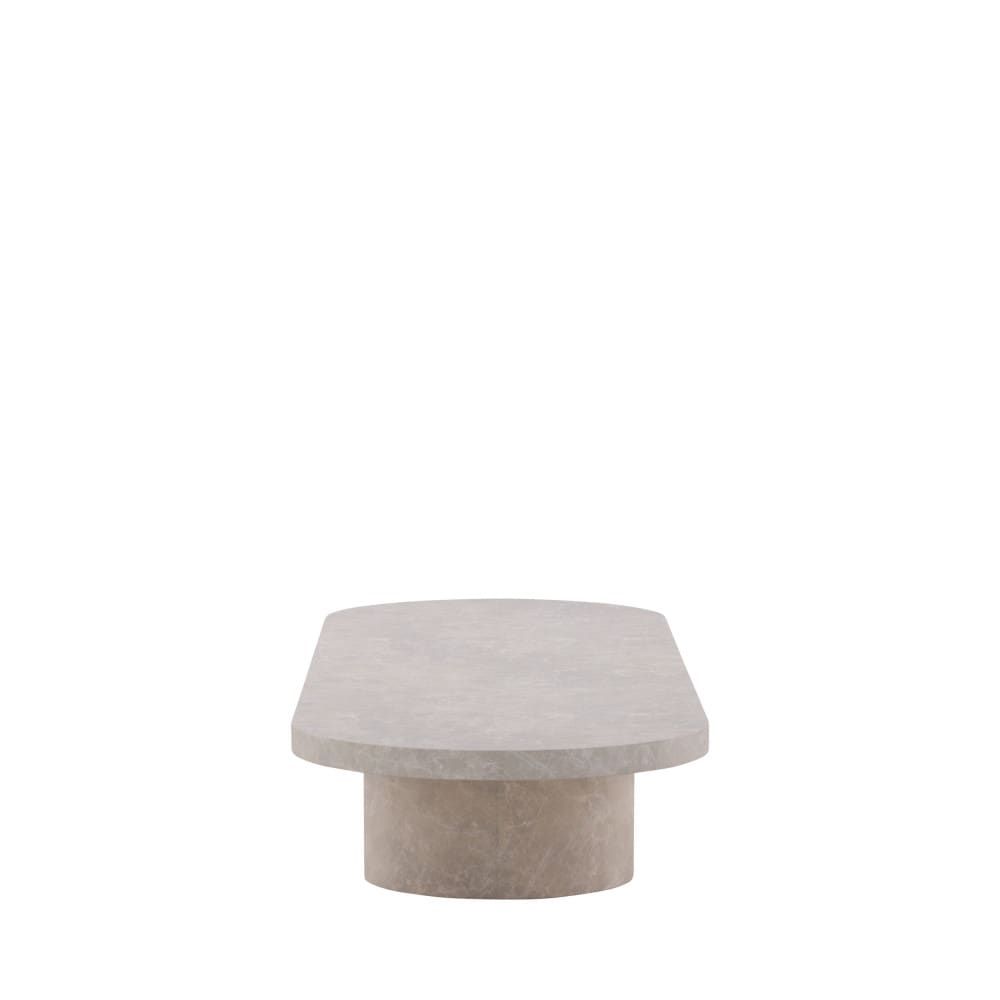 Table Basse Japandi ovale effet marbre 190x60cm – Narvik