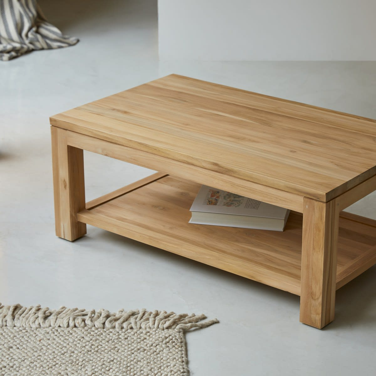 Table Basse Japandi rectangulaire teck massif – Eve