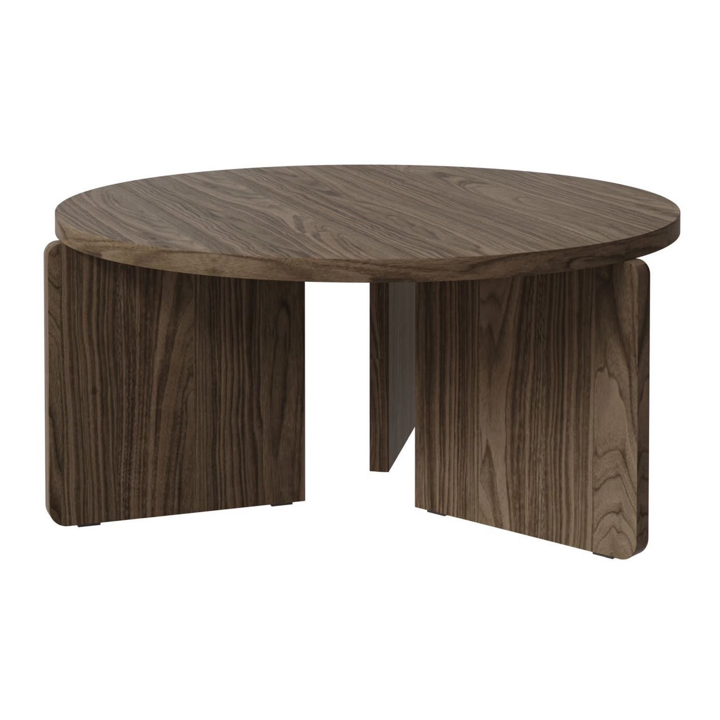 Table Basse Japandi ronde aspect bois clair 85 cm – Preffines