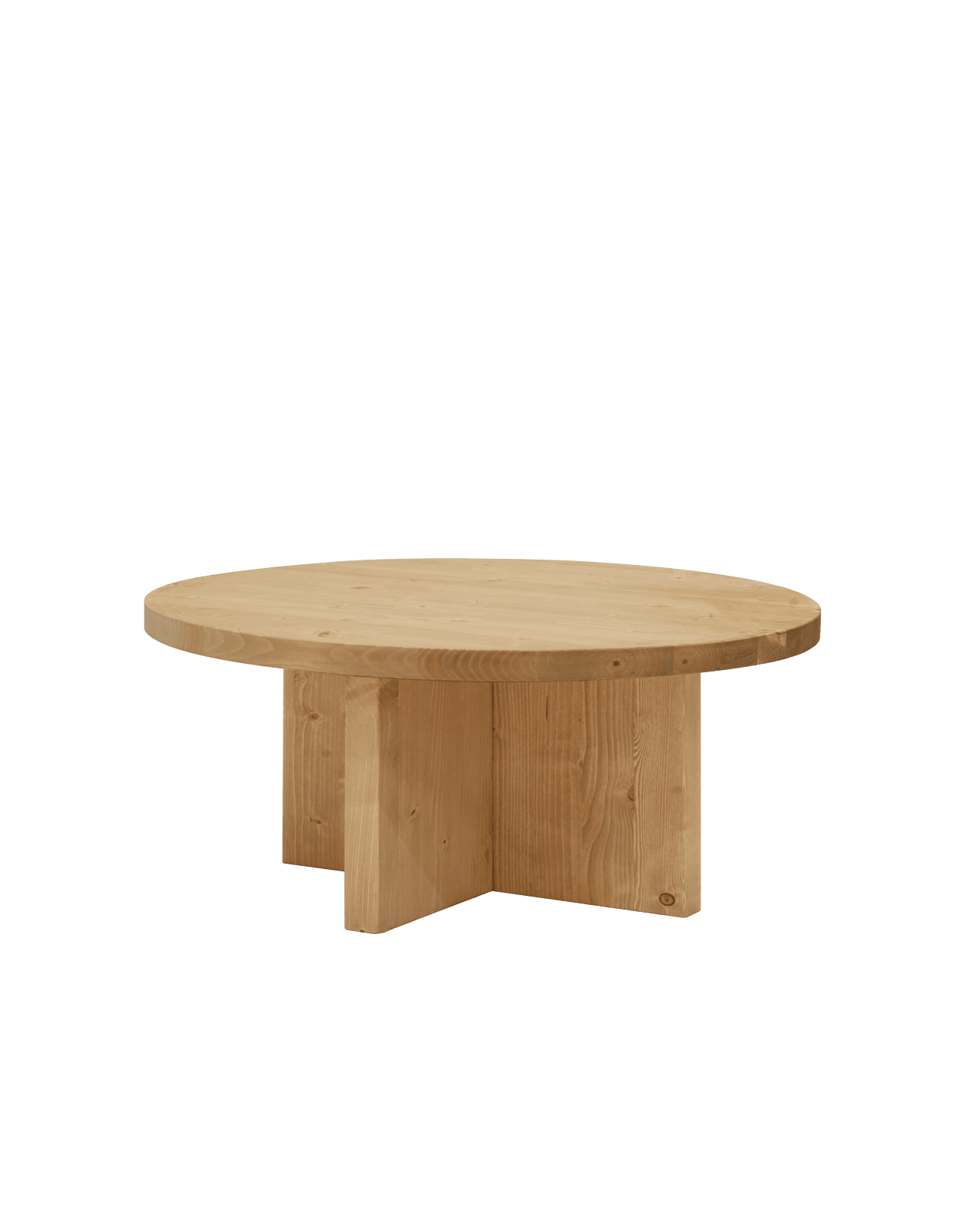 Table Basse Japandi ronde sapin vieilli Ø60x33,2cm – Tokyo i