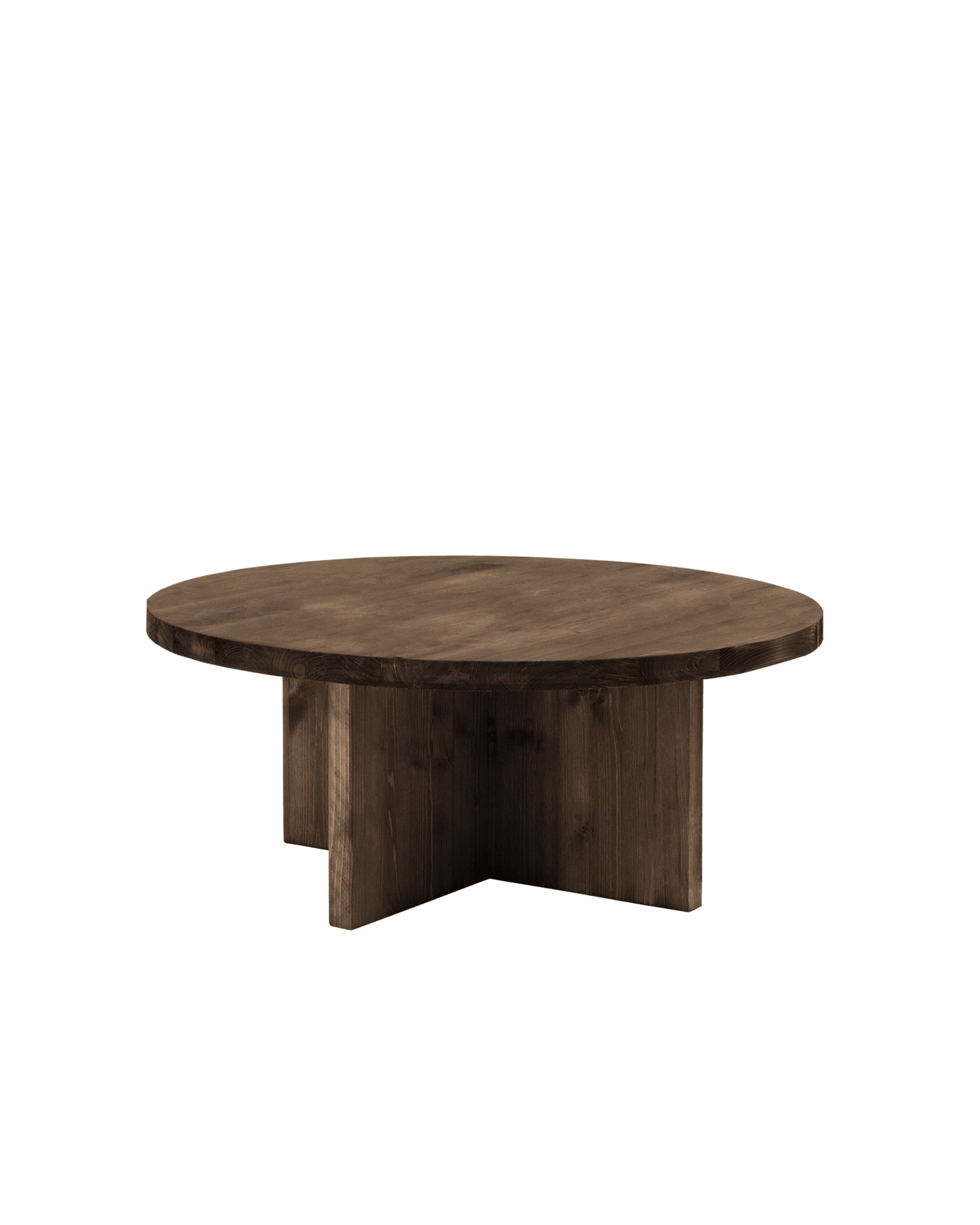 Table Basse Japandi ronde sapin vieilli Ø60x33,2cm – Tokyo i