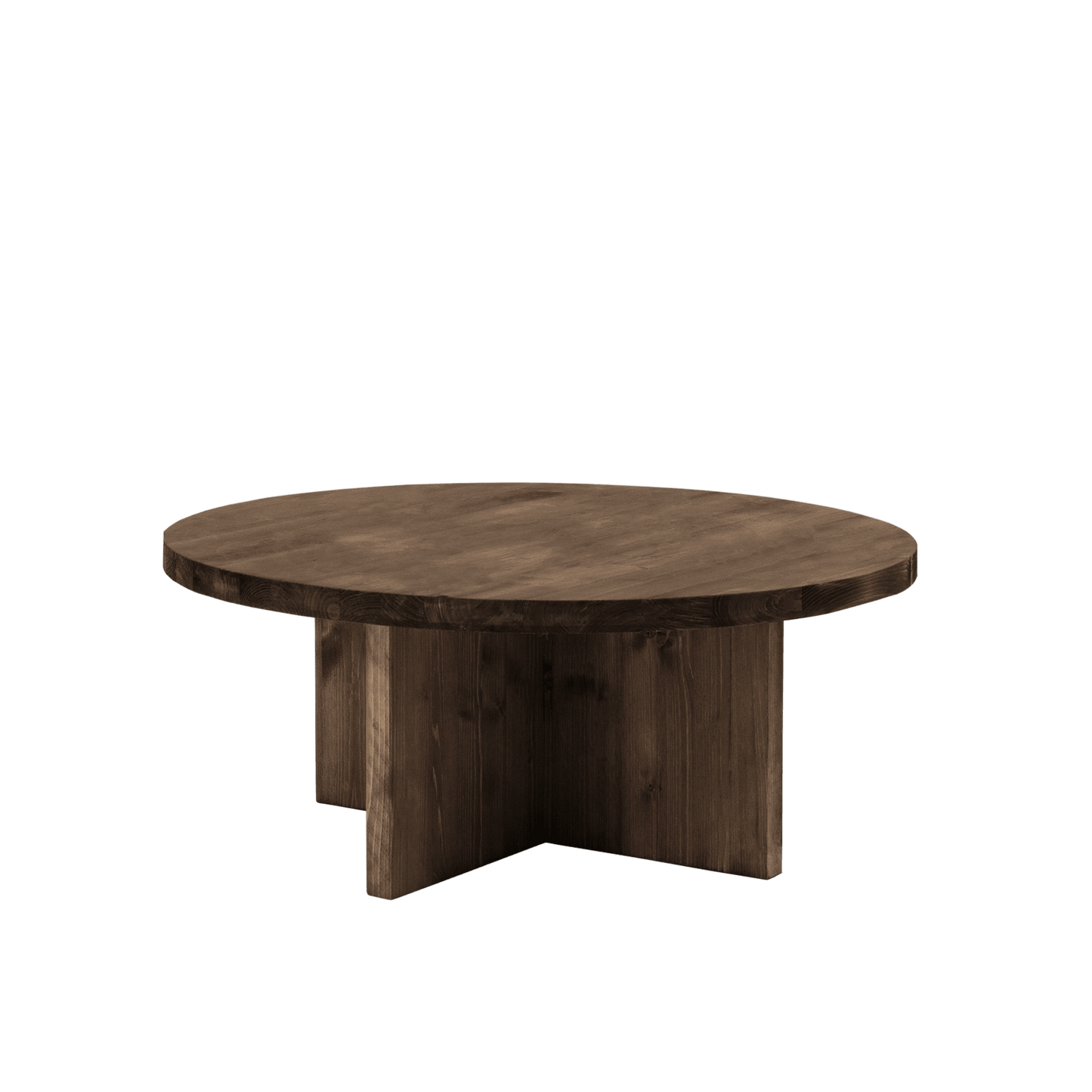 Table Basse Japandi ronde sapin vieilli Ø60x33,2cm – Tokyo i