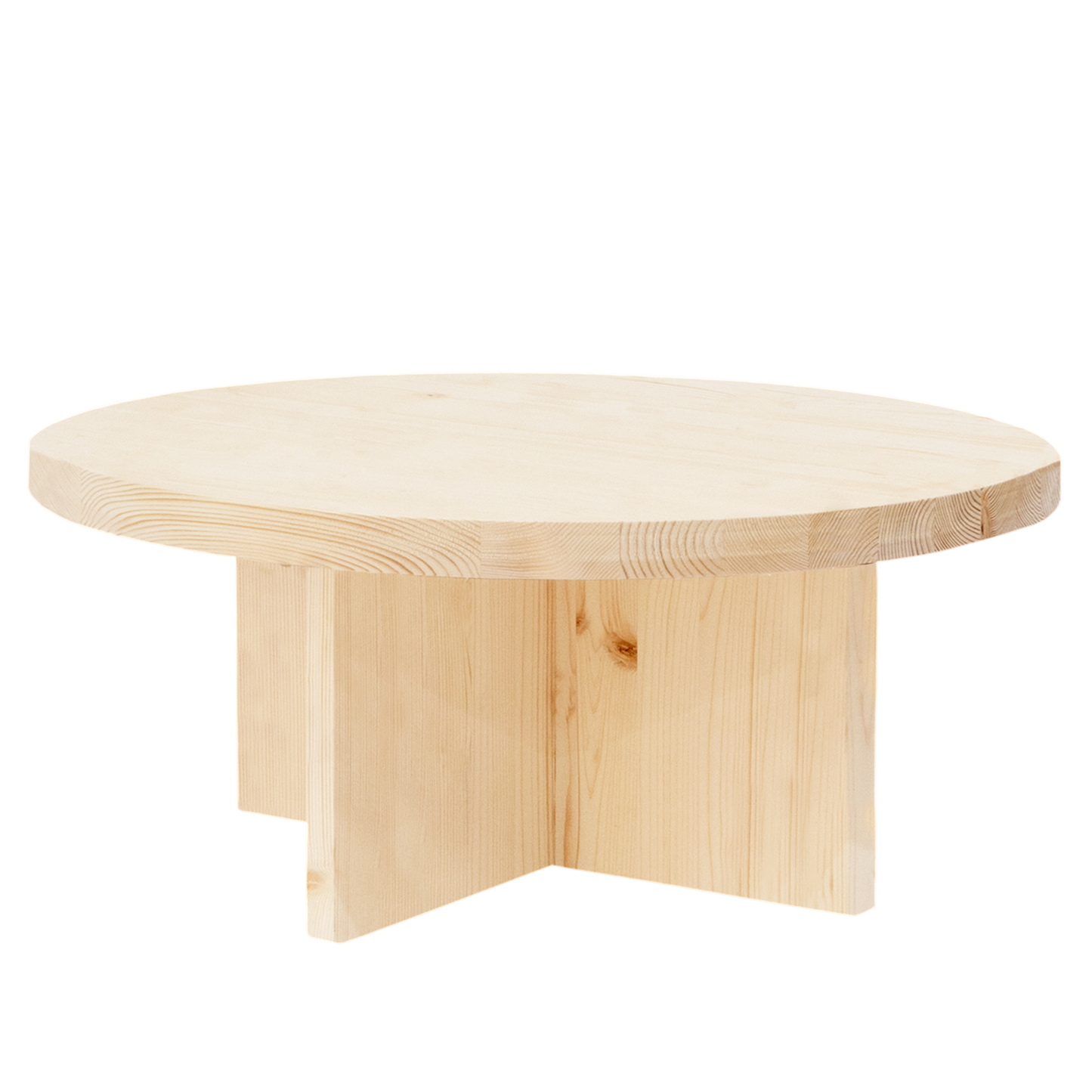 Table Basse Japandi ronde sapin vieilli Ø60x33,2cm – Tokyo i