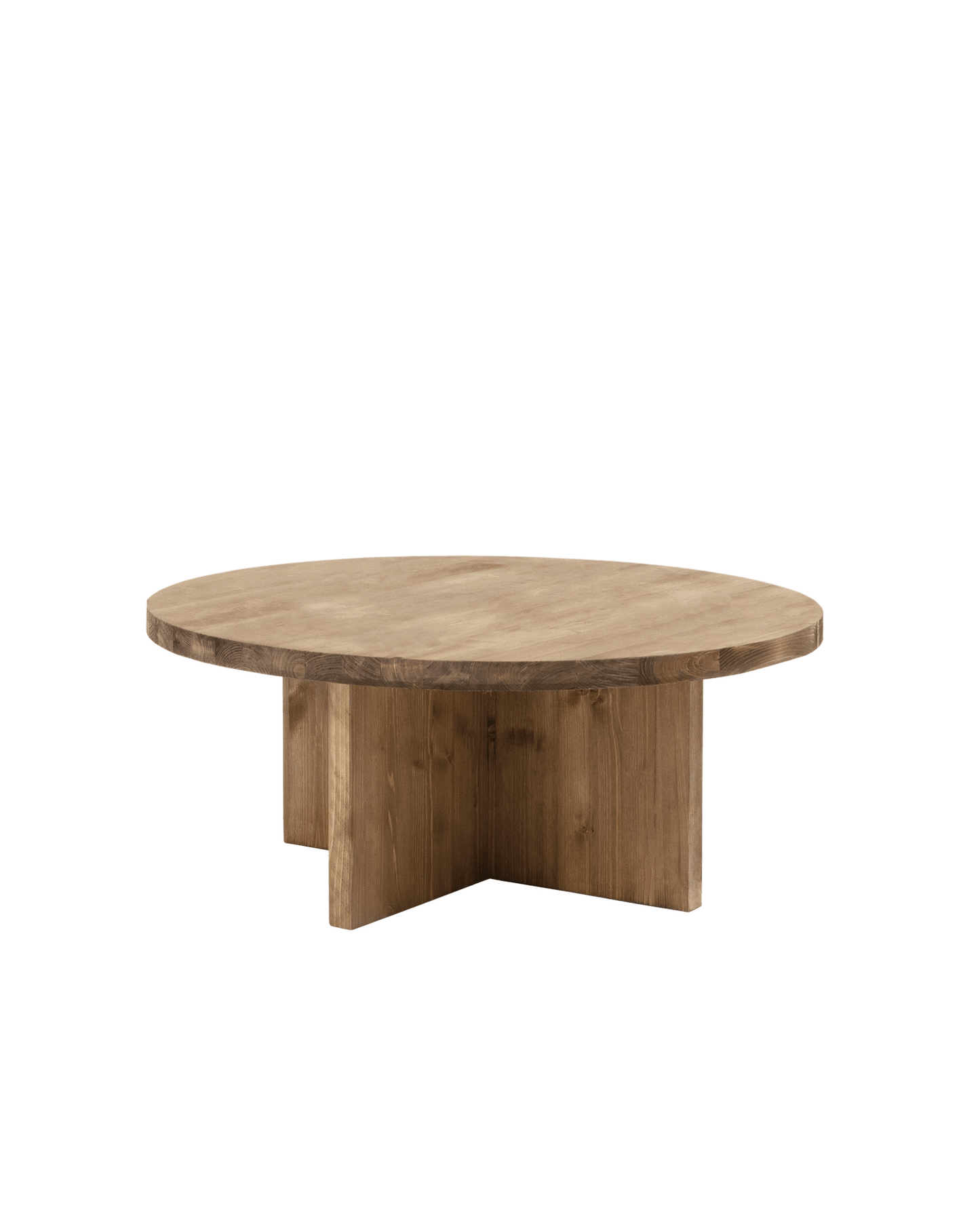Table Basse Japandi ronde sapin vieilli Ø60x33,2cm – Tokyo i