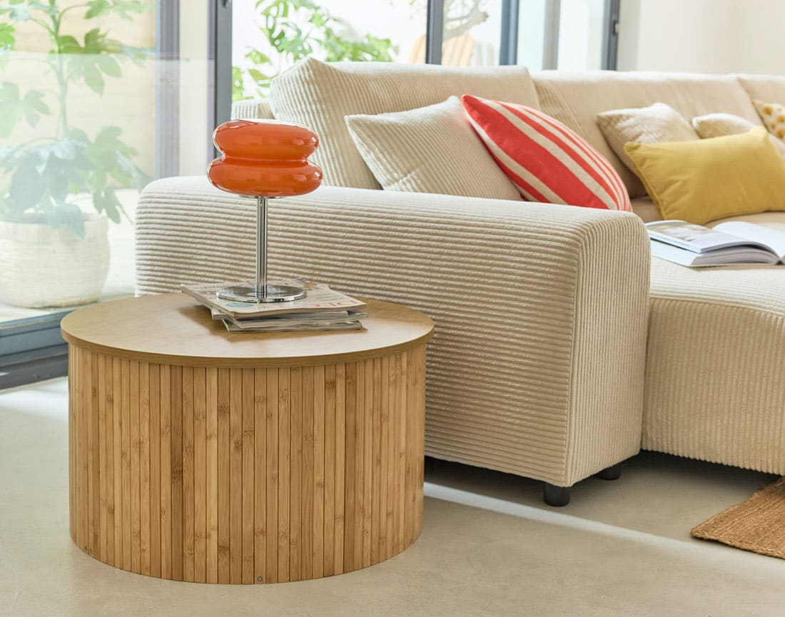 Table Basse Japandi ronde bois contemporaine 60 cm – Kofu