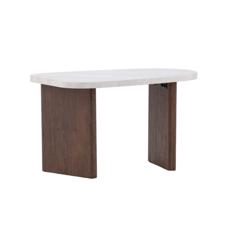 Table d'appoint Japandi en bois design marron – Gonvy