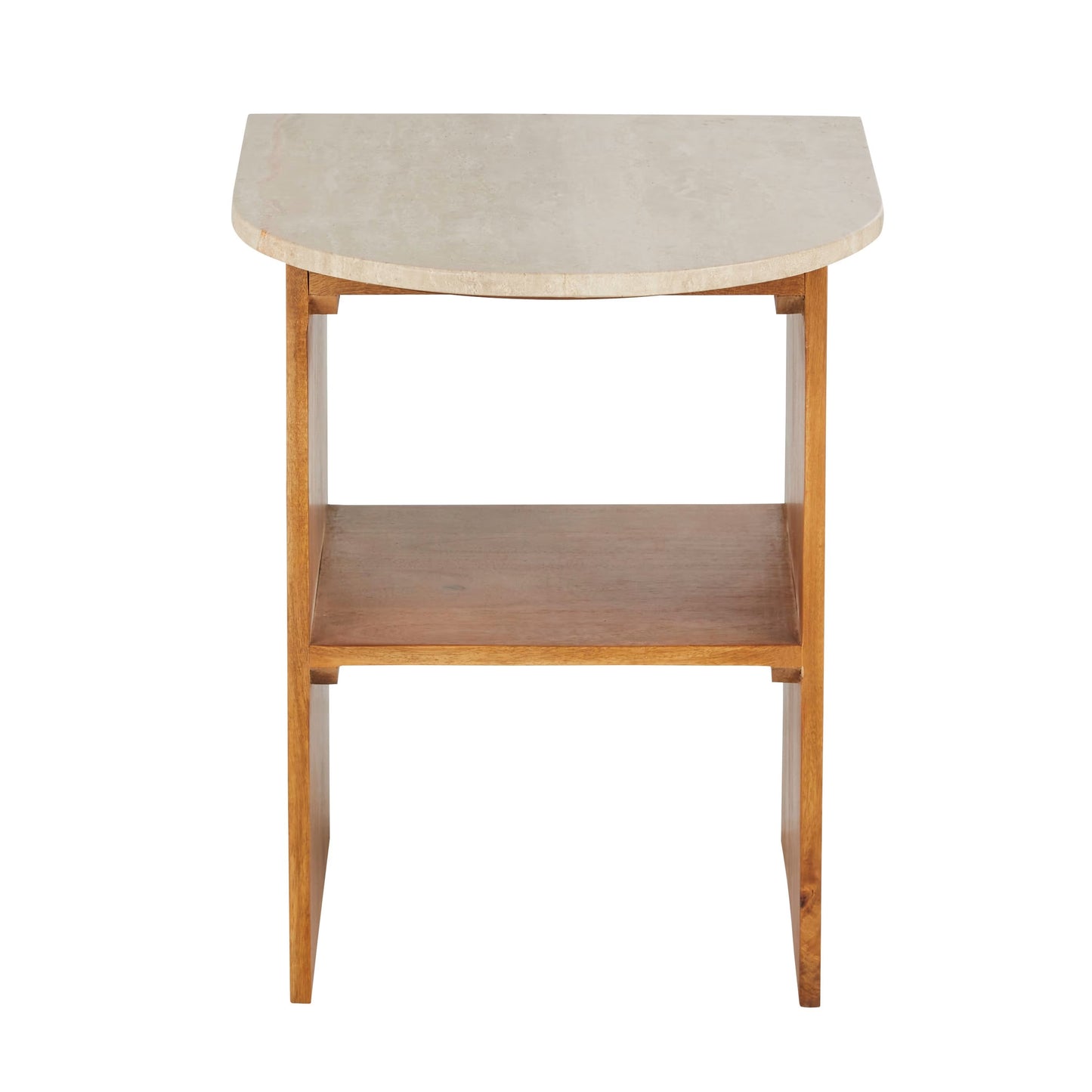 Table de Chevet Japandi vintage en travertin – Travine
