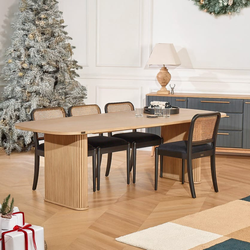 Table à Manger Japandi en chêne rectangulaire 8/10 couverts – Arthur