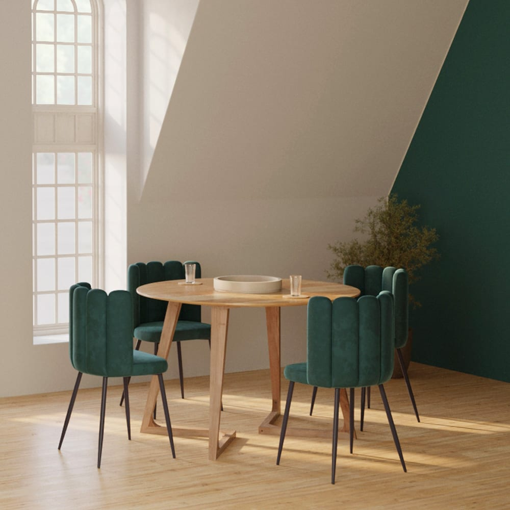 Table Ronde Japandi en Bois d'Acacia D115 cm – Iguana