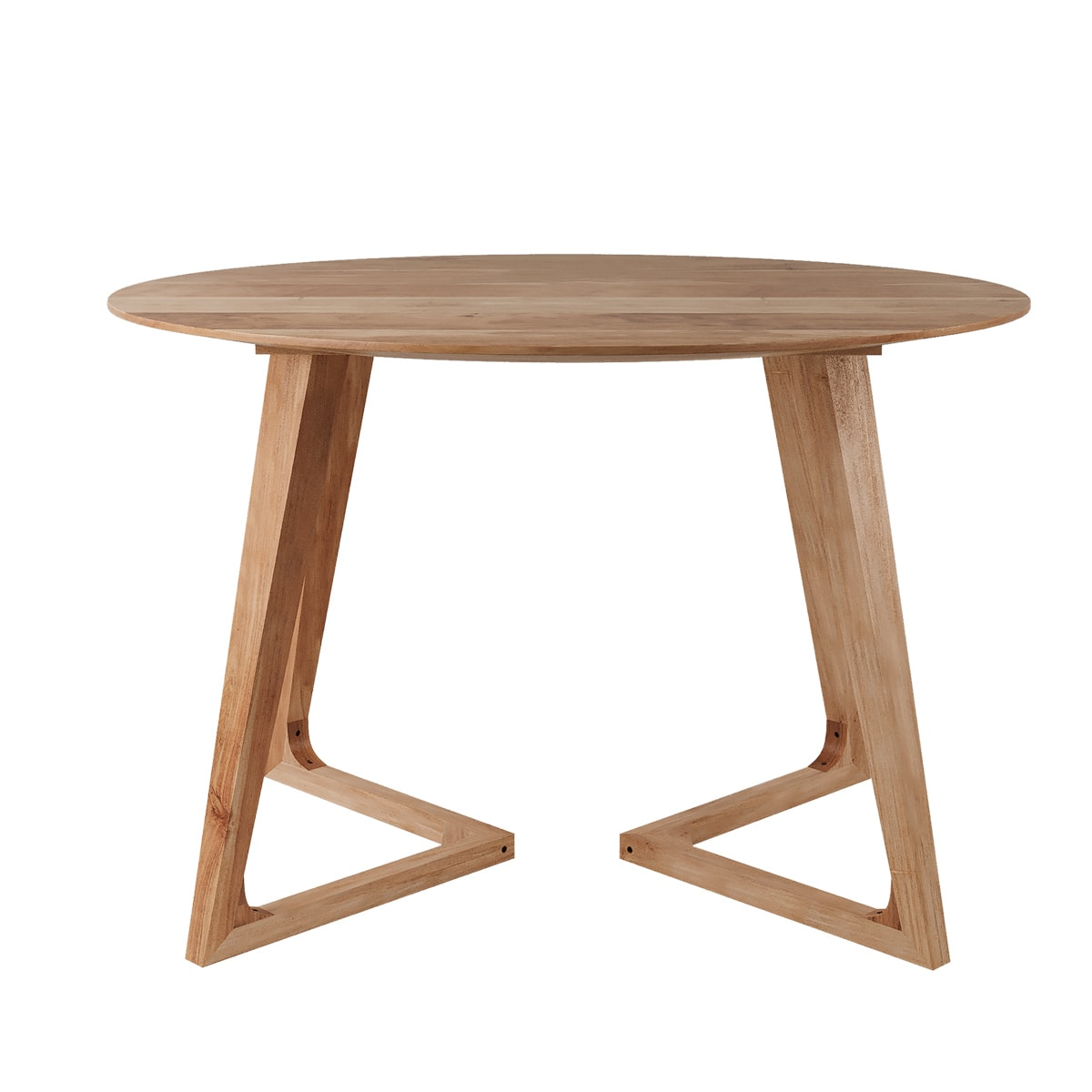 Table Ronde Japandi en Bois d'Acacia D115 cm – Iguana