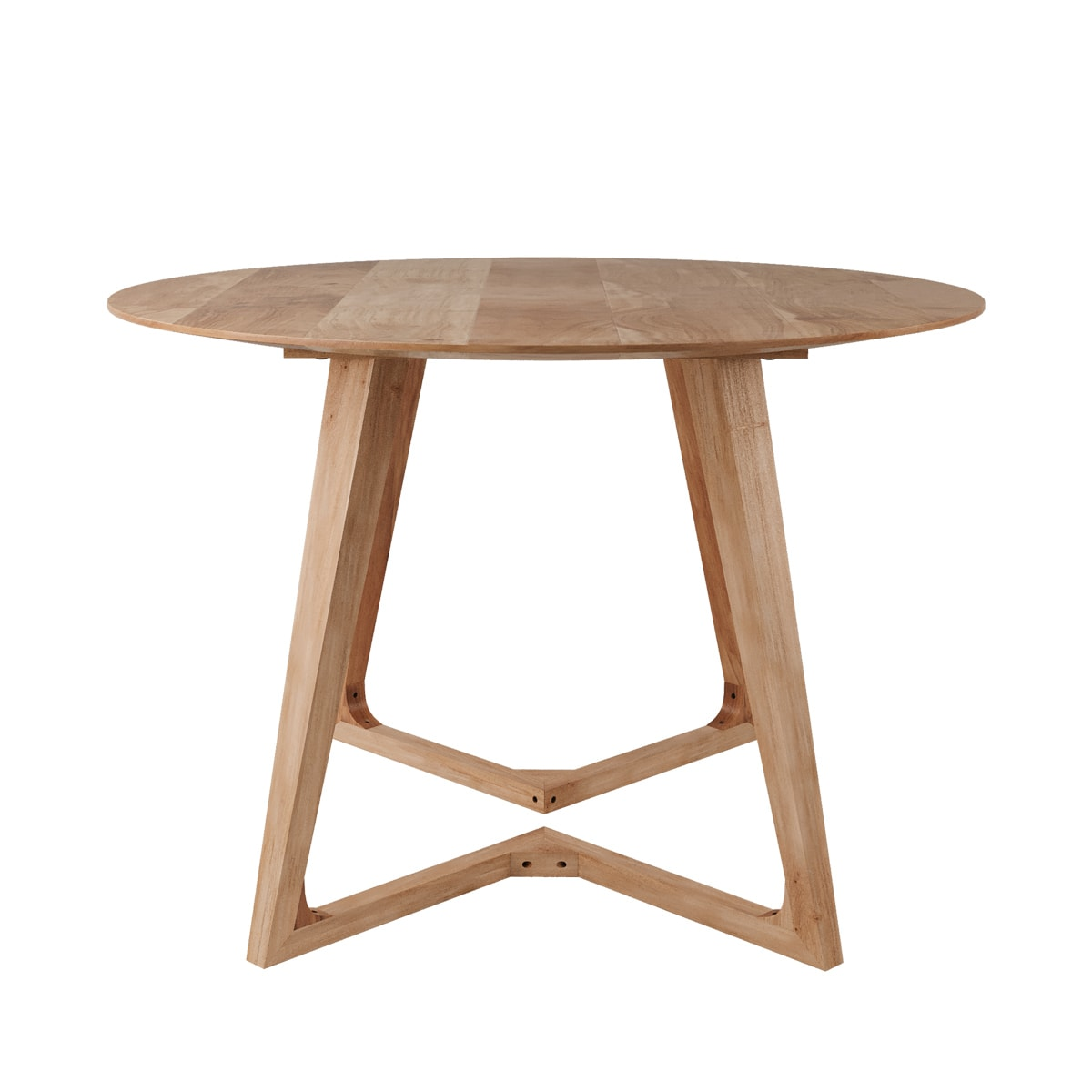 Table Ronde Japandi en Bois d'Acacia D115 cm – Iguana