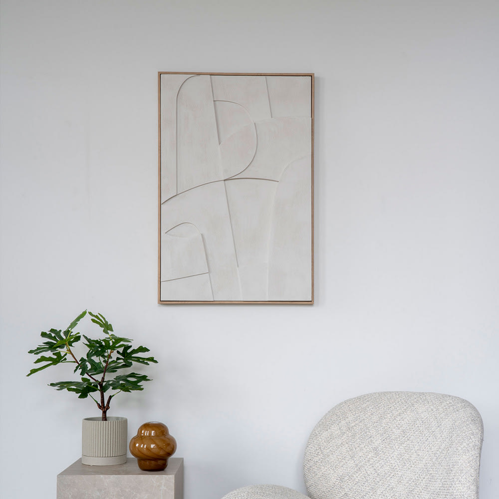 Tableau Blanc Japandi contemporain – Madeline