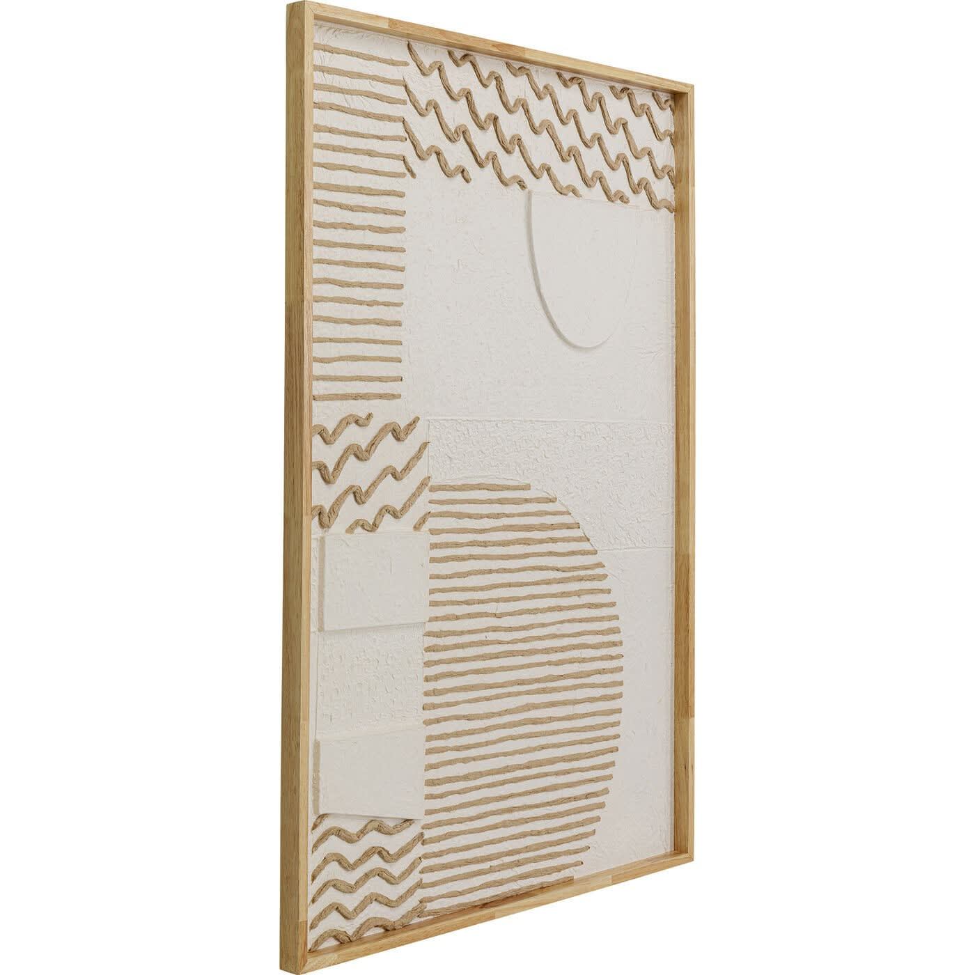 Tableau en Papier Marron et Blanc en Relief Japandi 81x122 – Sandy