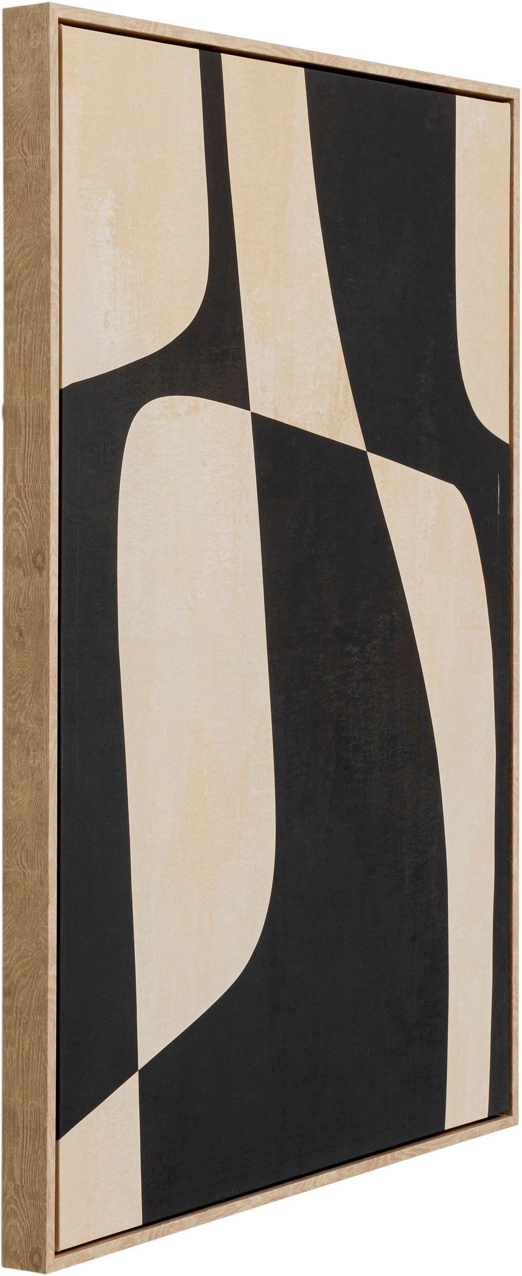 Tableau en Polyester Japandi beige et noir 63x93 – Classic