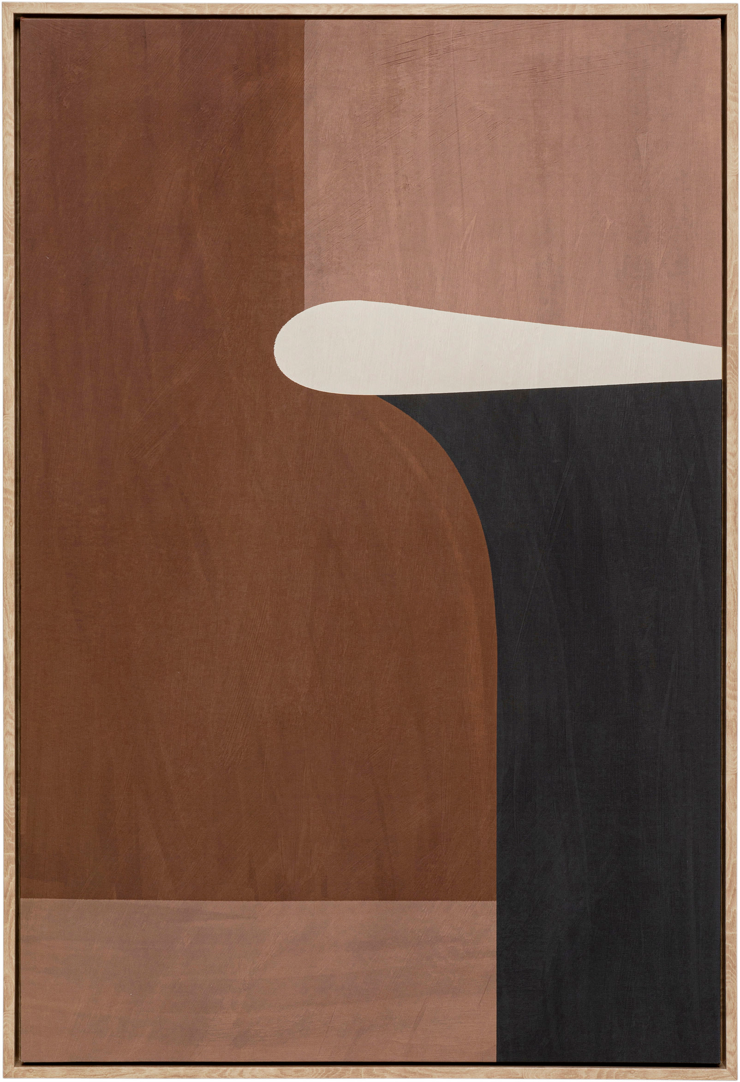 Tableau en Polyester Marron et Noir Japandi 63x93 – Classic