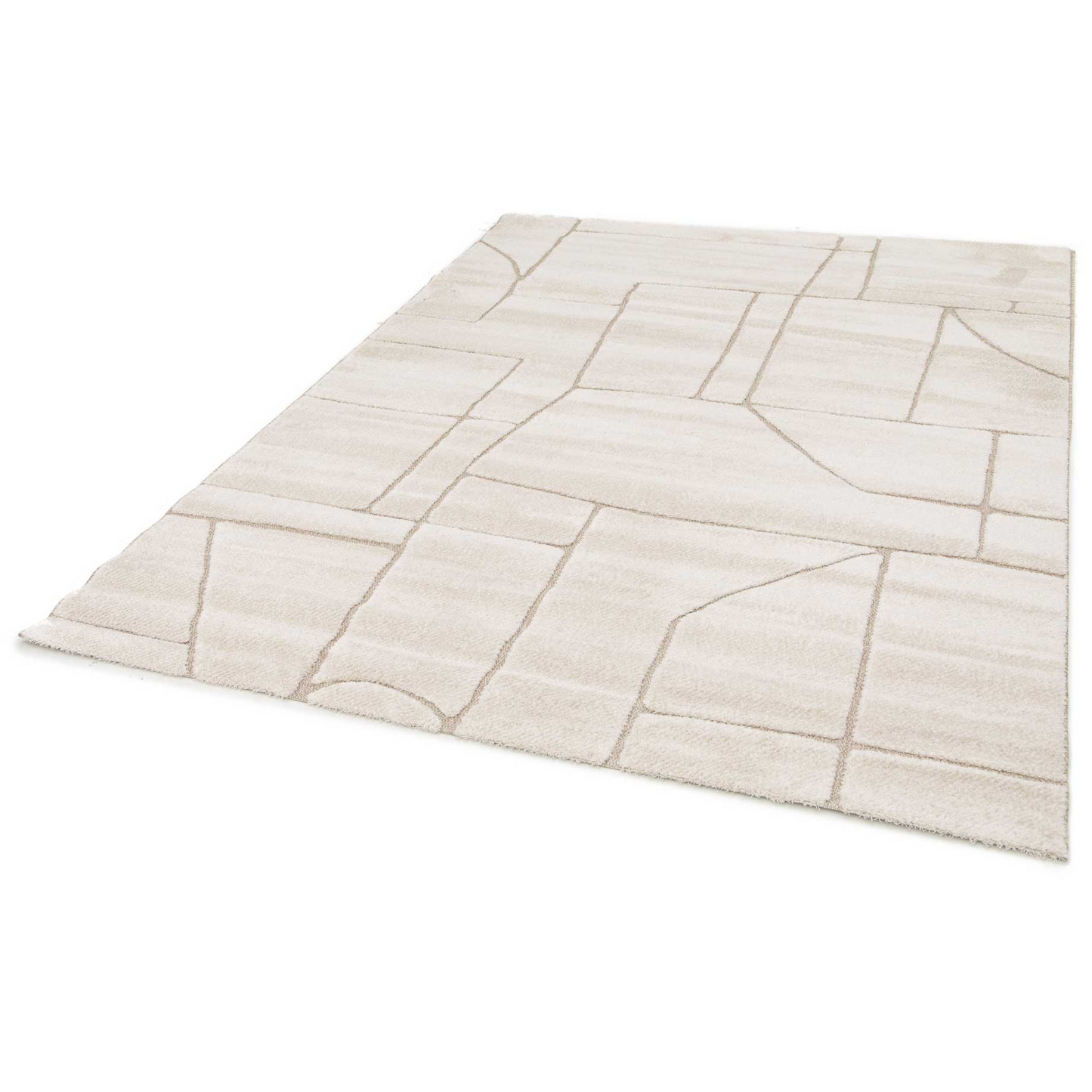 Tapis à Motifs Ethniques Japandi écru 120x170 - Diena