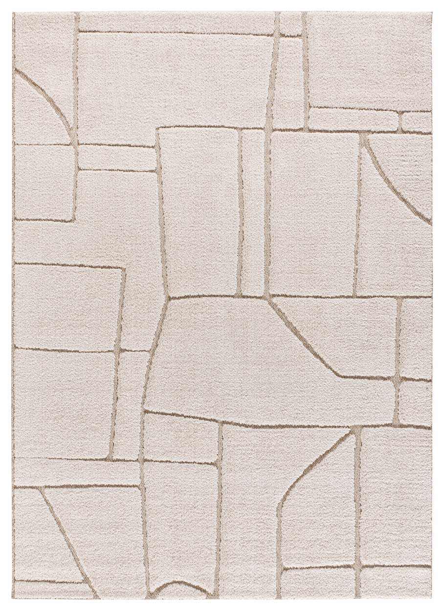 Tapis à Motifs Ethniques Japandi écru 120x170 - Diena