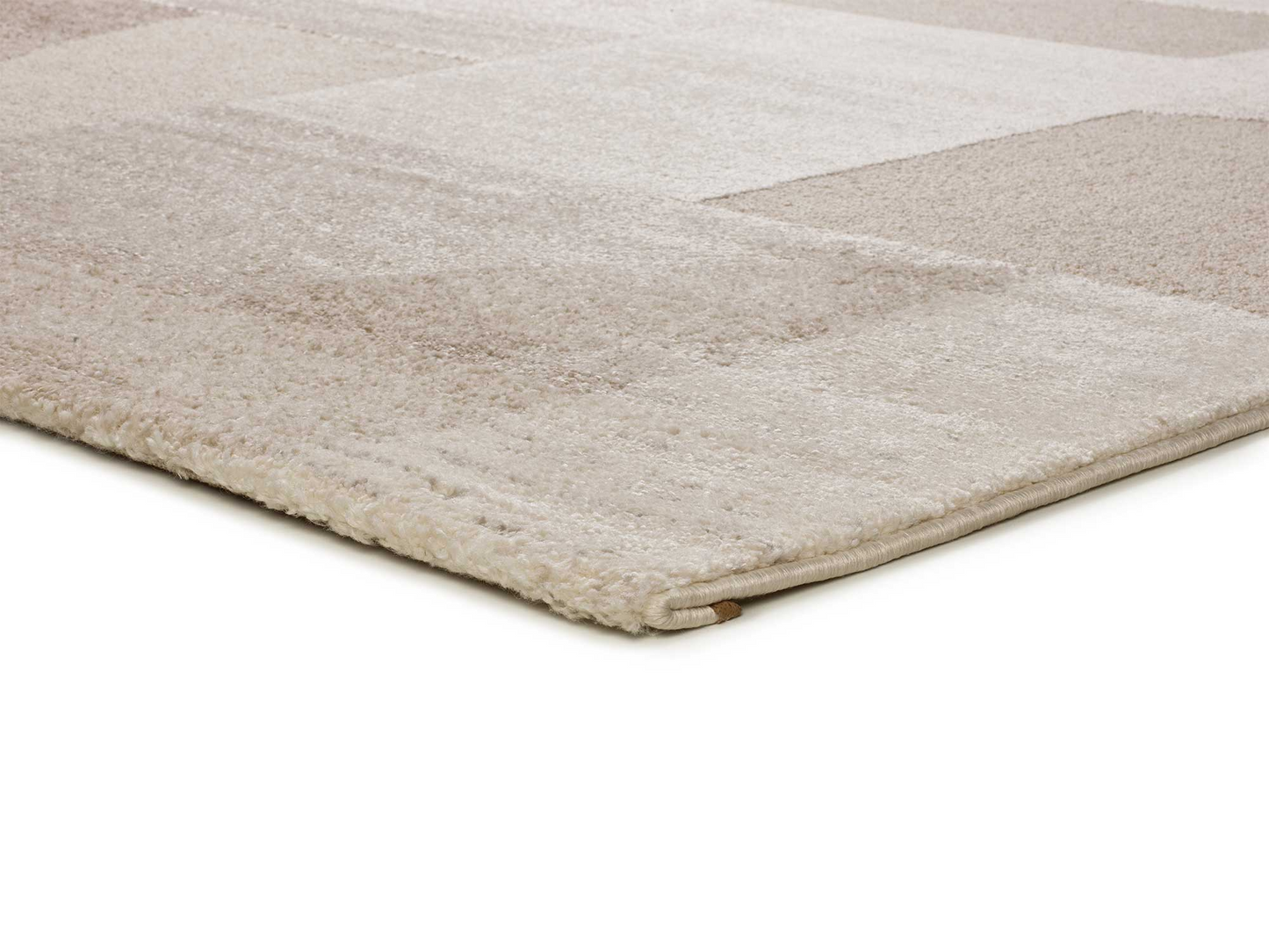Tapis Japandi à motifs géométriques gaufrés crème 160x230 cm – Verona
