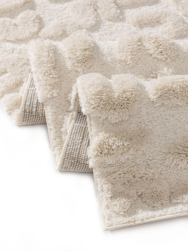 Tapis à poils longs Japandi crème/beige 120x170 – Tibo
