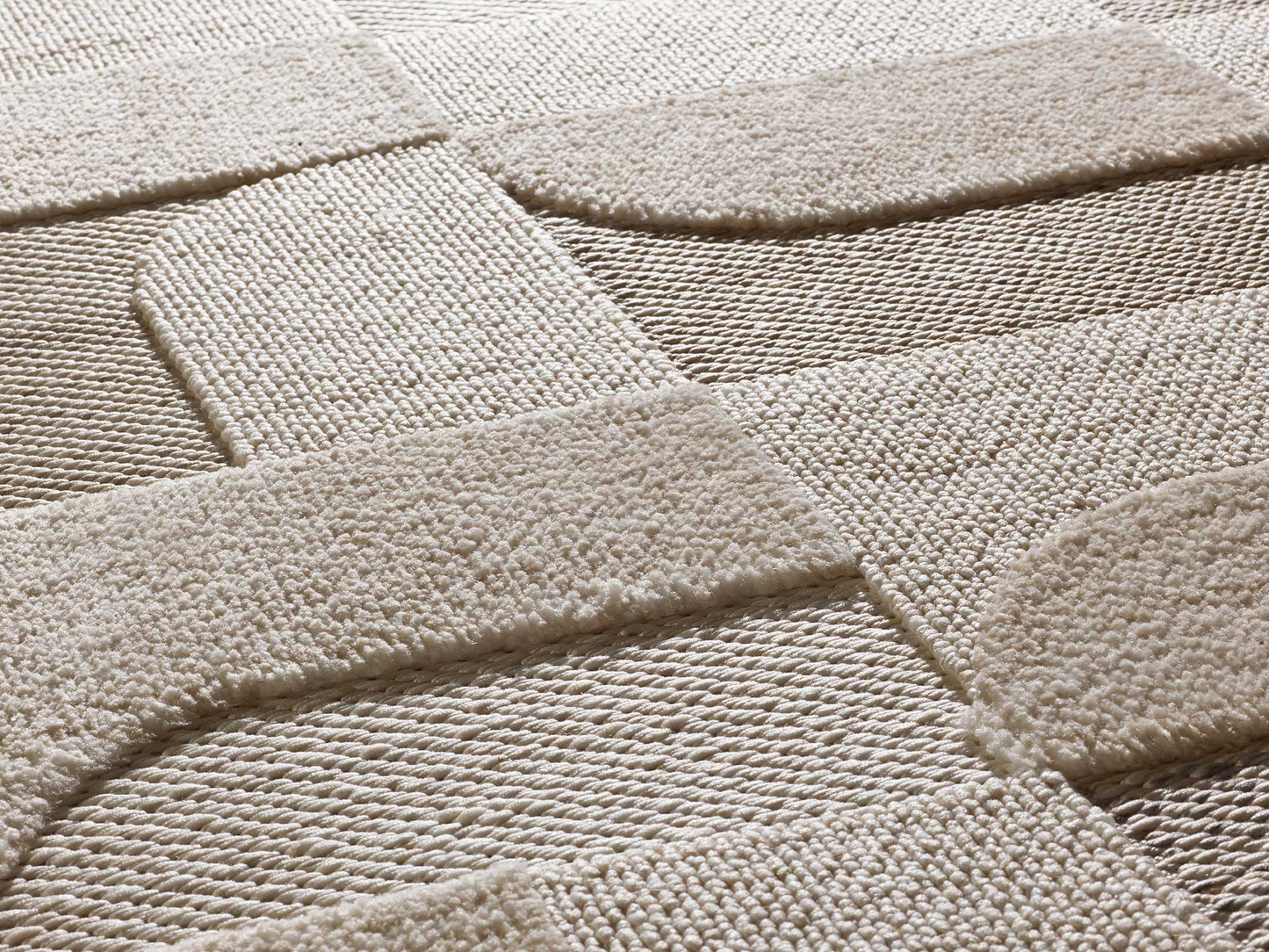 Tapis à Relief Japandi style ethnique beige 154x230 cm – Element